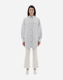 Herno Resort Shirt In Light Boiled Wool