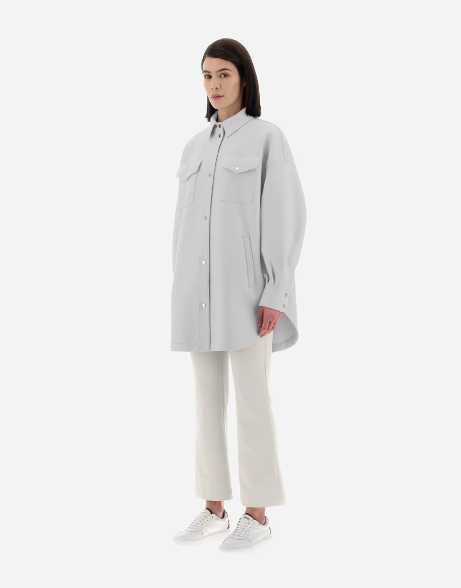 Herno Resort Shirt In Light Boiled Wool