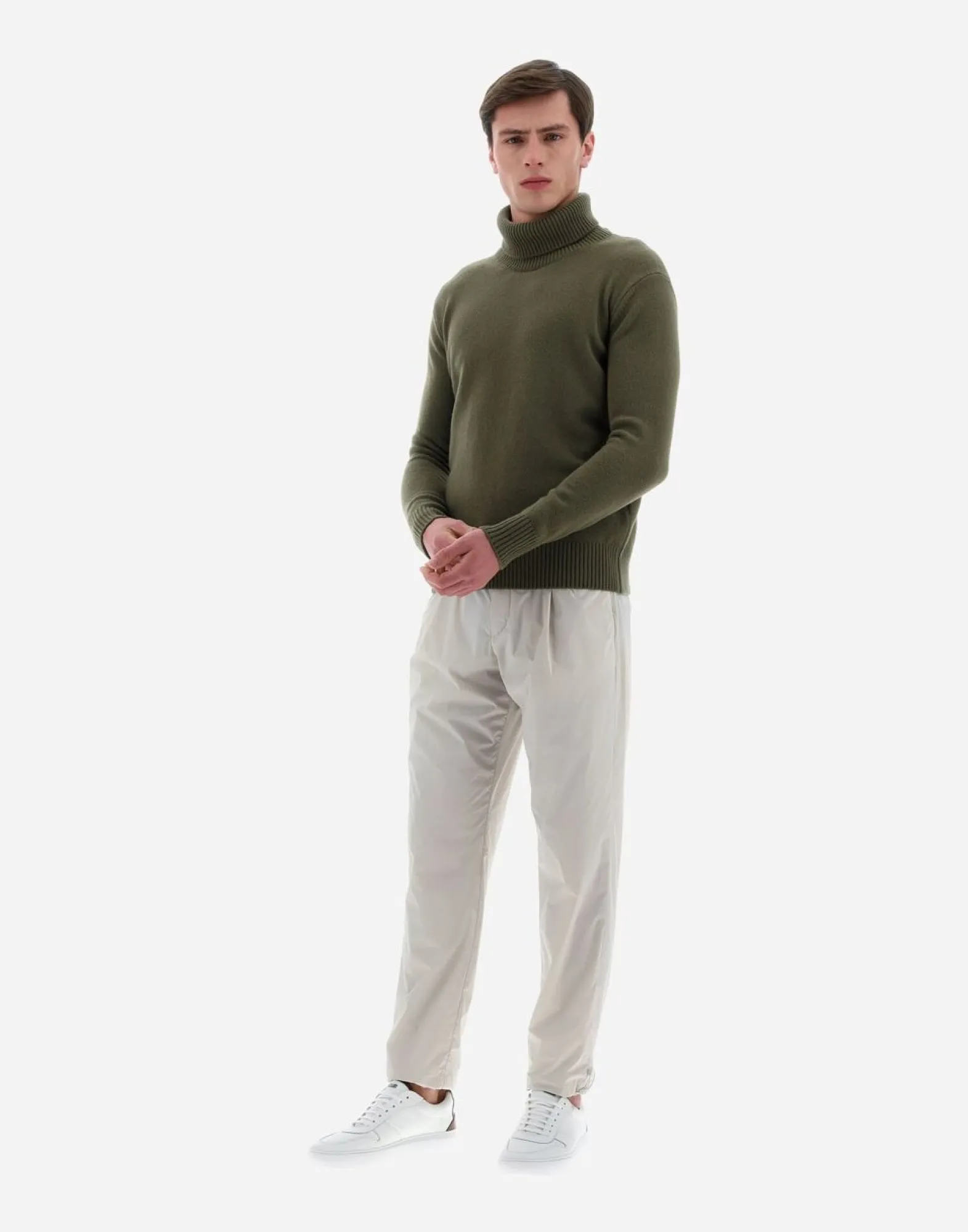 Herno Resort Sweater In Light Infinity Wool