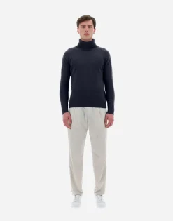 Herno Resort Sweater In Light Infinity Wool