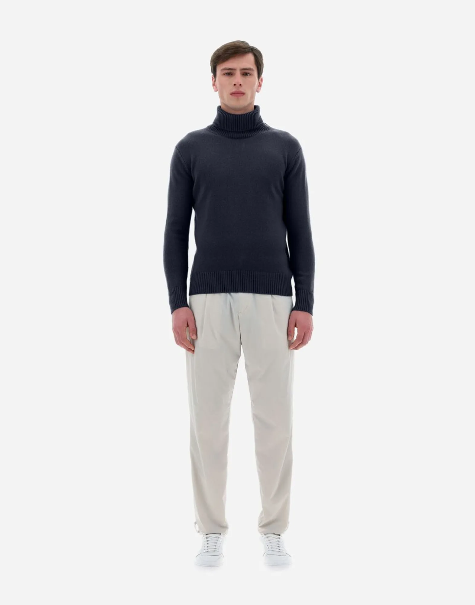 Herno Resort Sweater In Light Infinity Wool