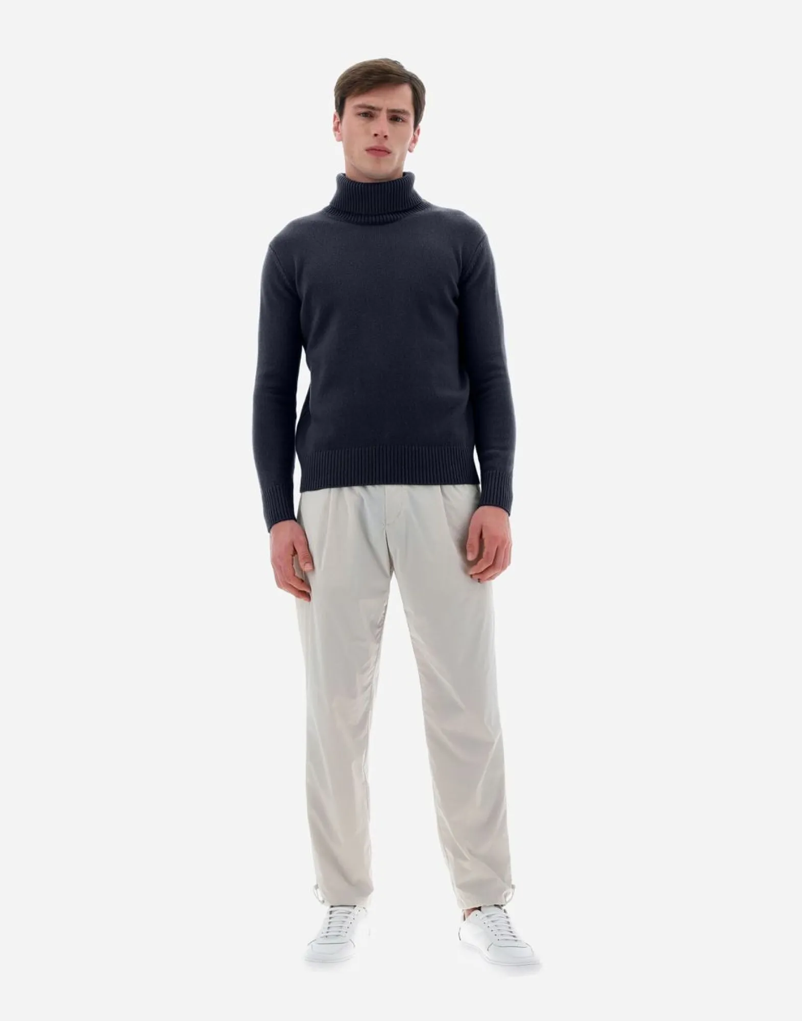 Herno Resort Sweater In Light Infinity Wool