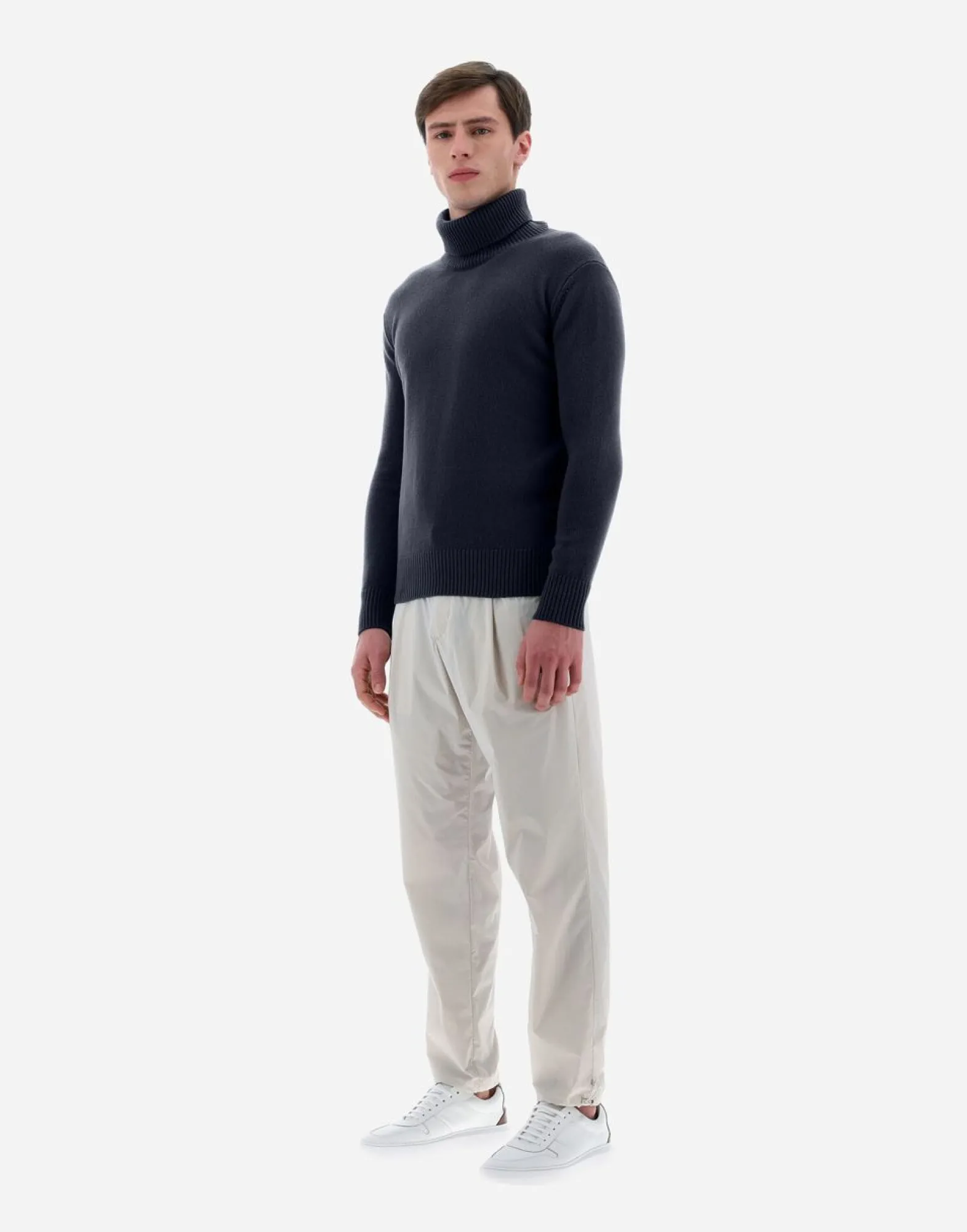 Herno Resort Sweater In Light Infinity Wool