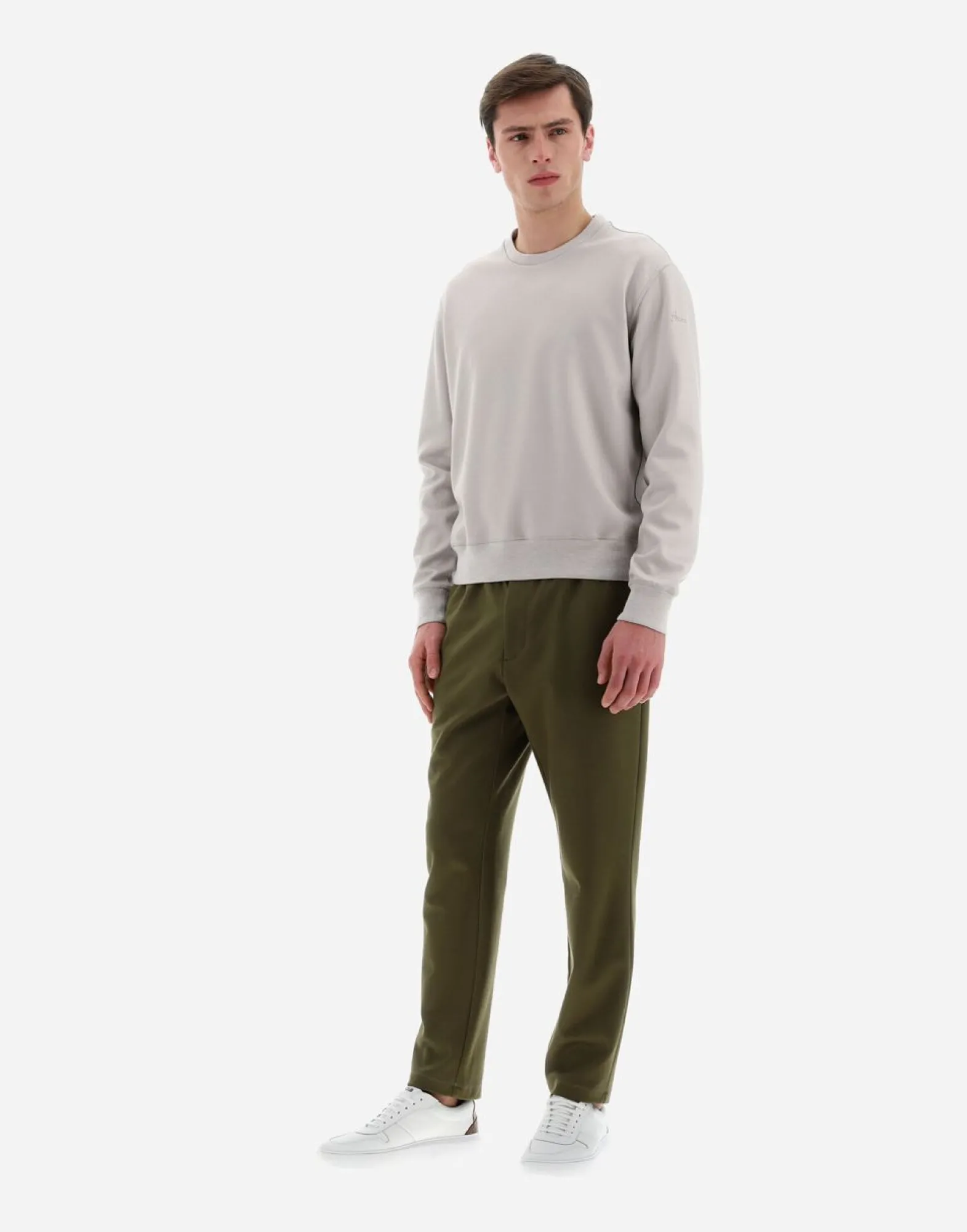 Herno Resort Sweatshirt In Boiled Wool Jersey