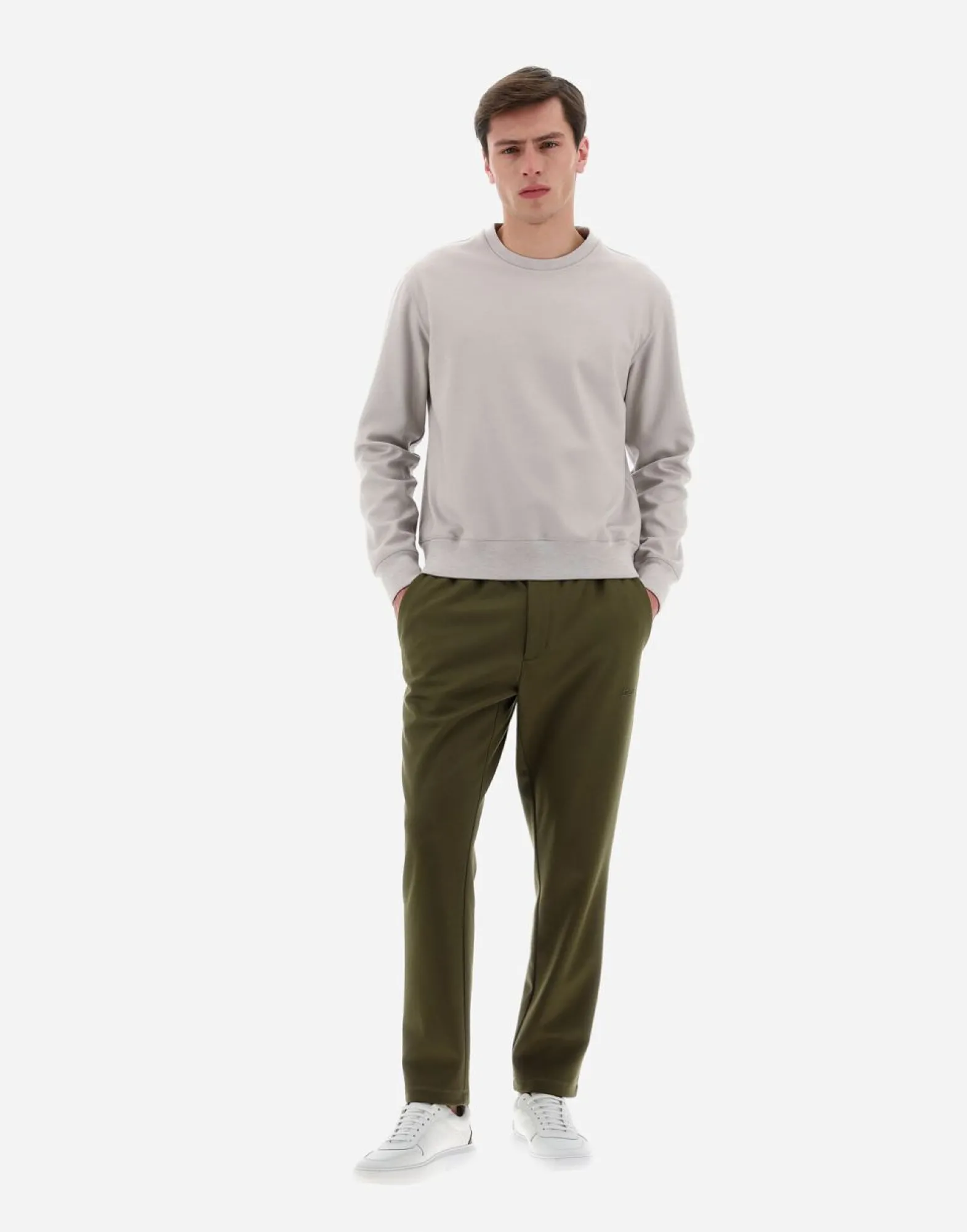 Herno Resort Sweatshirt In Boiled Wool Jersey