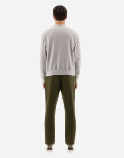 Herno Resort Sweatshirt In Boiled Wool Jersey