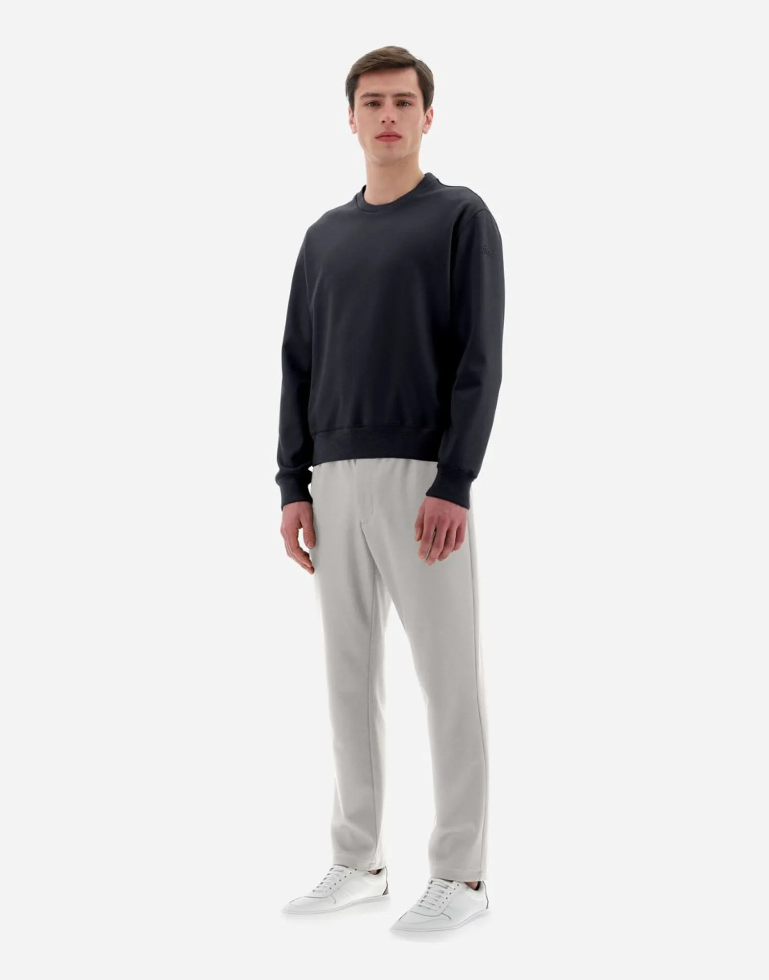 Herno Resort Sweatshirt In Boiled Wool Jersey