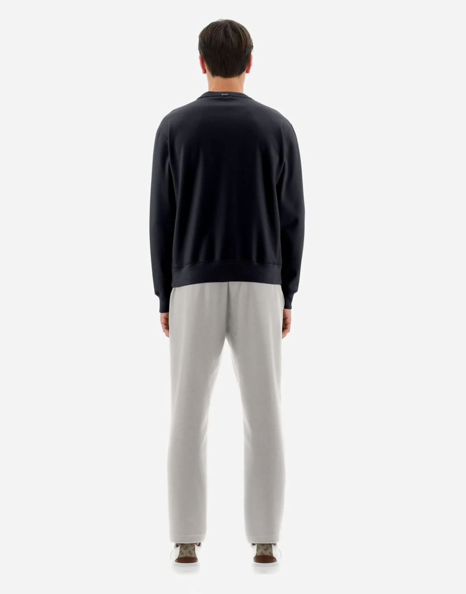 Herno Resort Sweatshirt In Boiled Wool Jersey