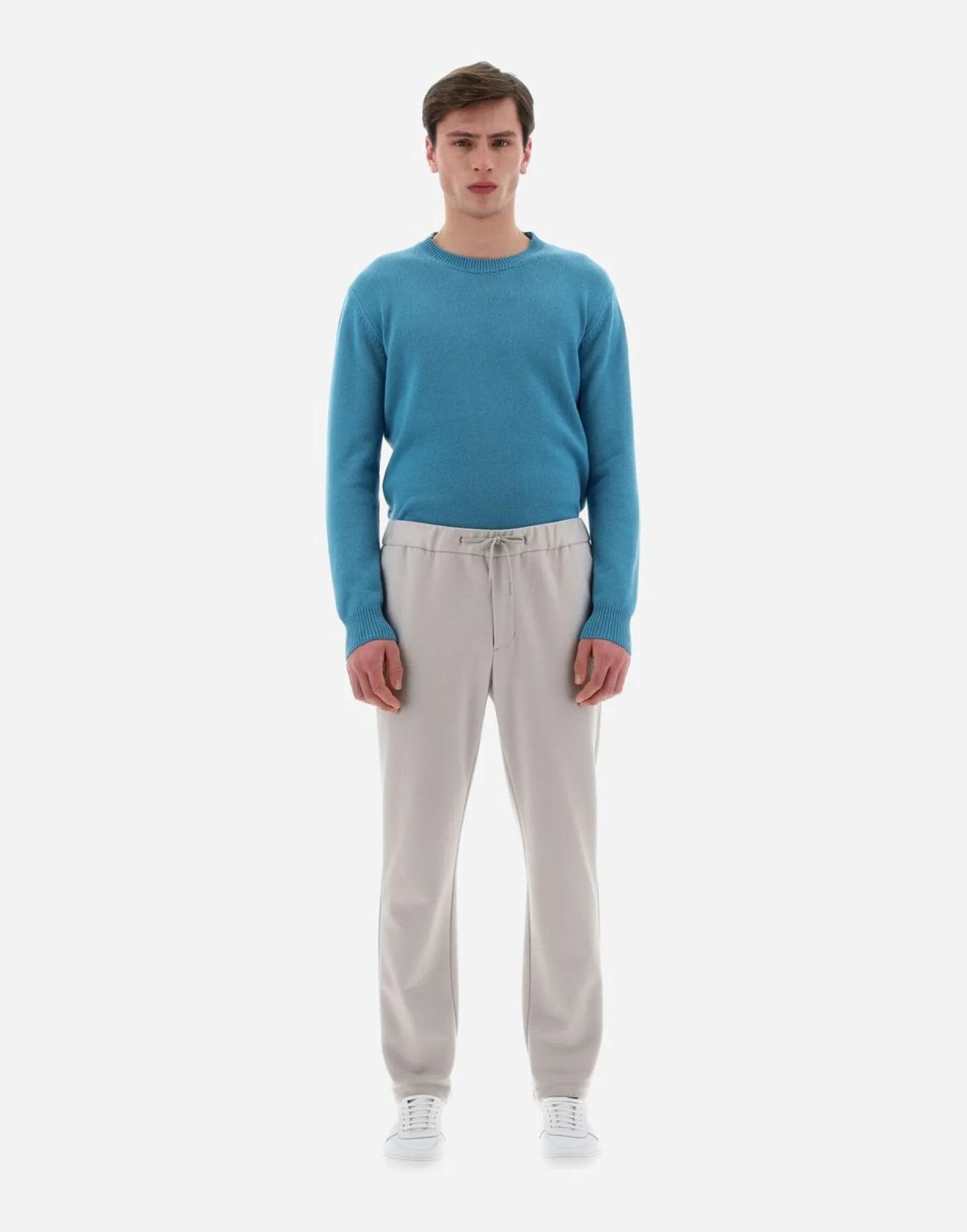 Herno Resort Trousers In Boiled Wool Jersey