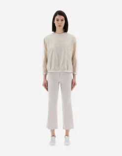 Herno Resort T-Shirt In Chic Cotton Jersey & New Lace