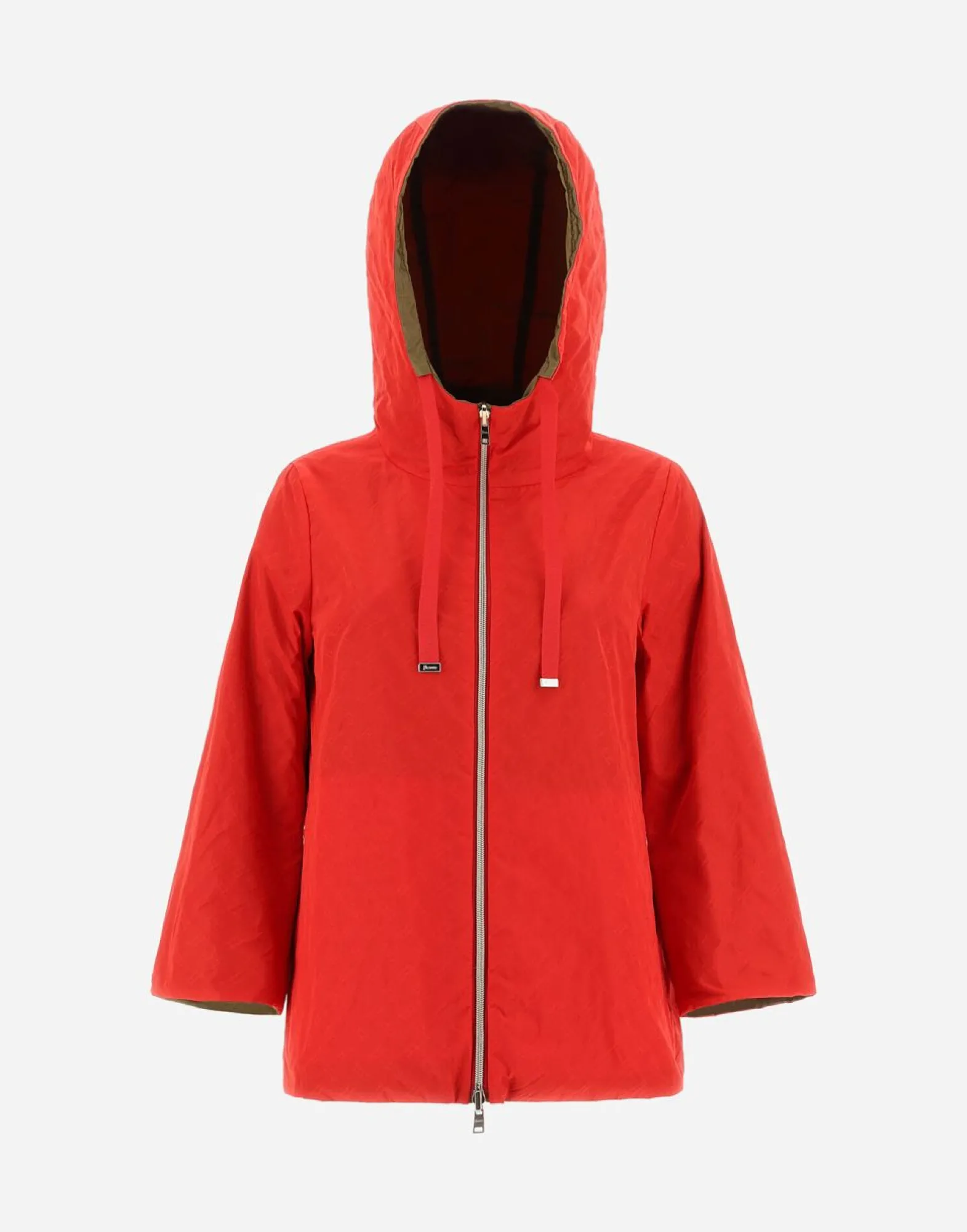 Herno Reversible Monogram Taffeta Cape