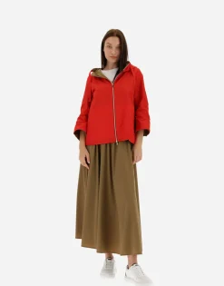 Herno Reversible Monogram Taffeta Cape