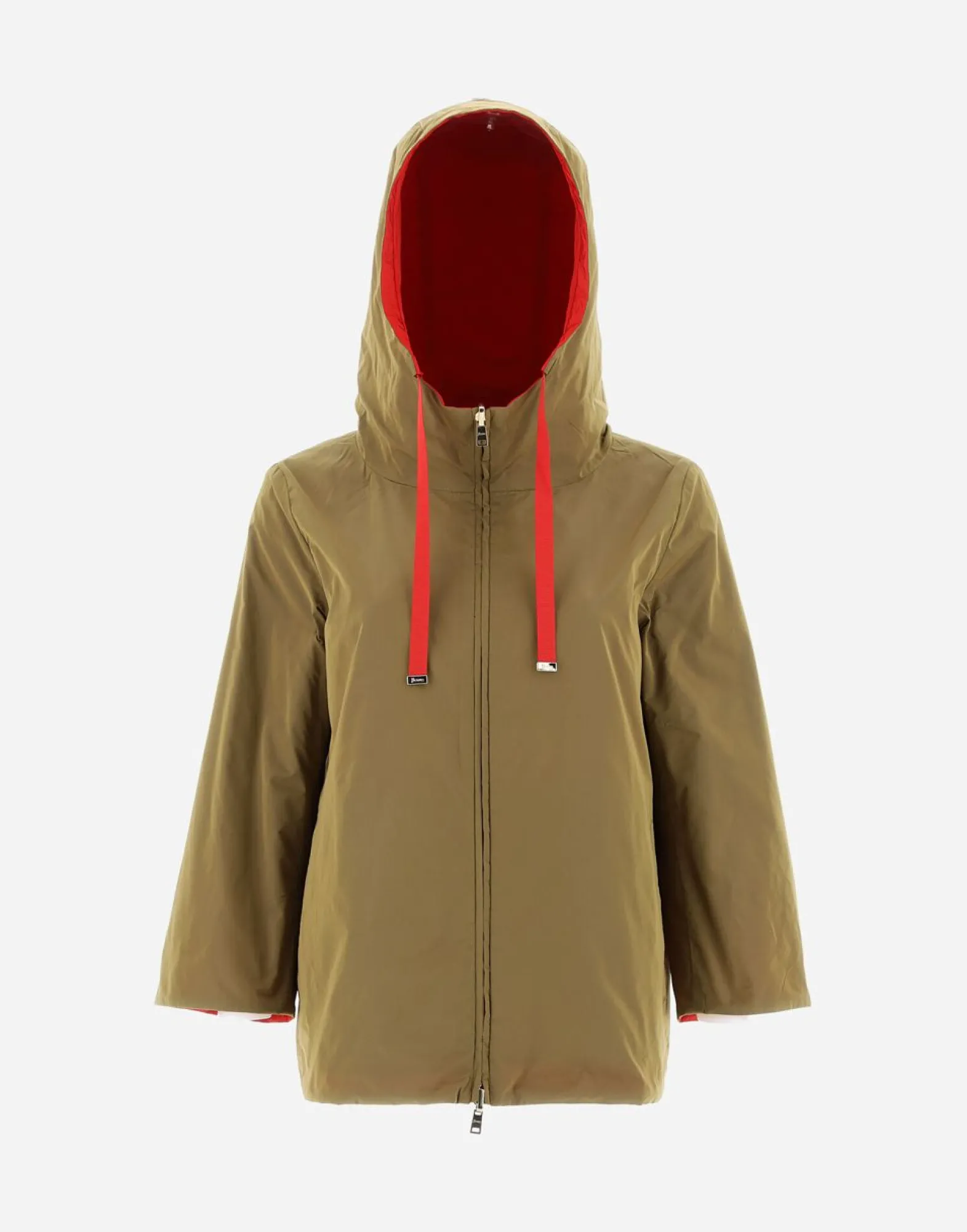 Herno Reversible Monogram Taffeta Cape