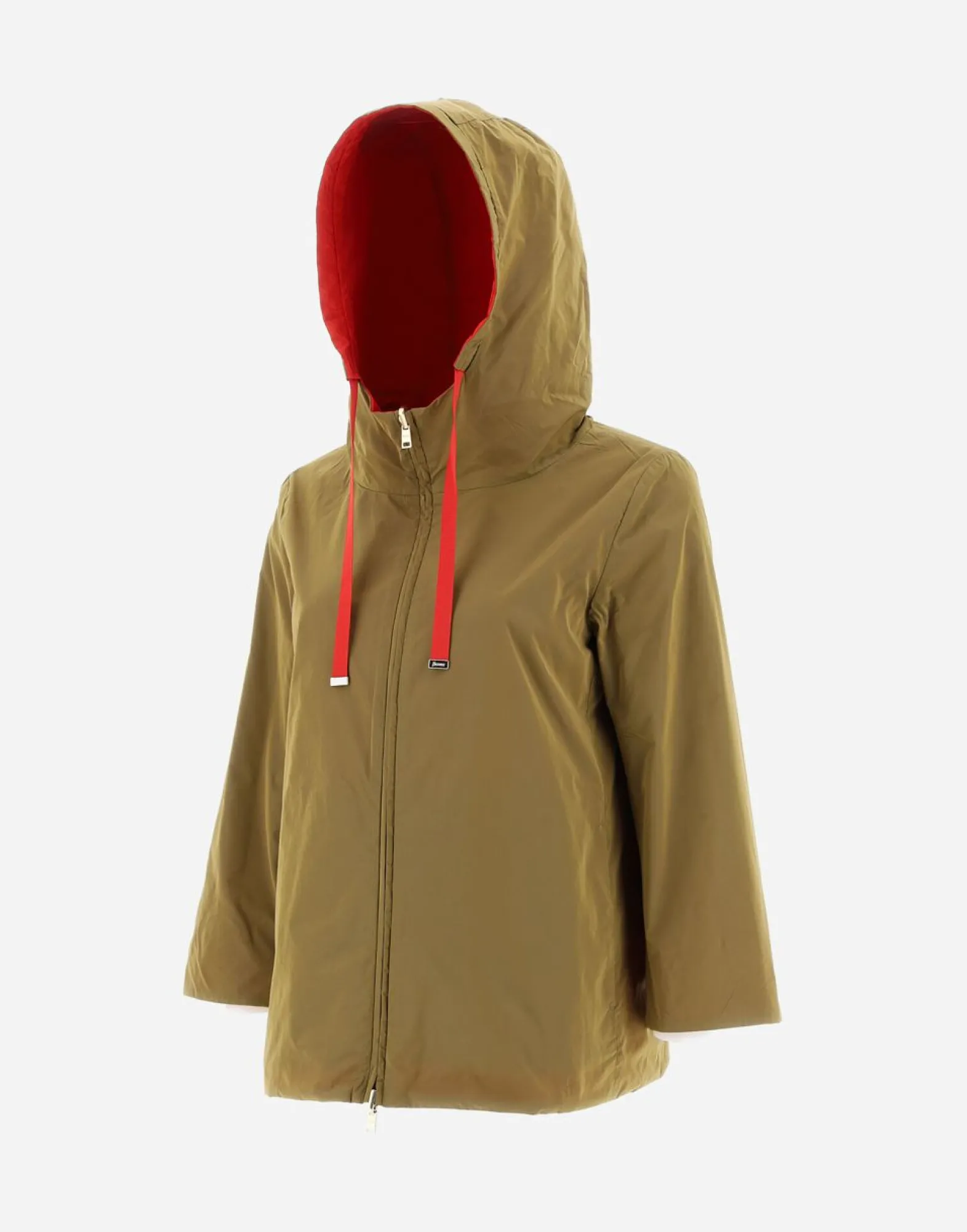Herno Reversible Monogram Taffeta Cape