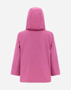 Herno Reversible Monogram Taffeta Cape