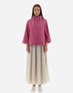 Herno Reversible Monogram Taffeta Cape