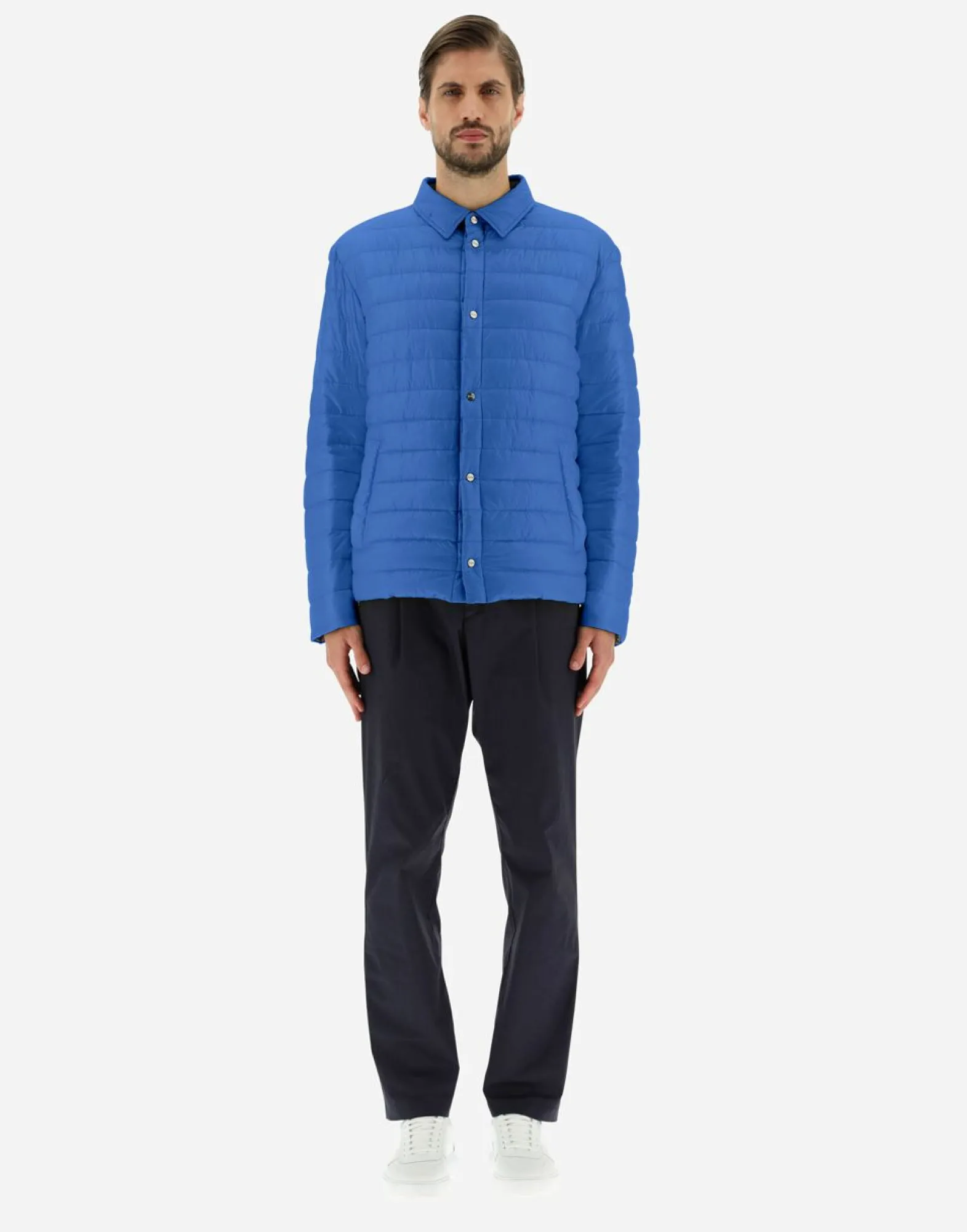 Herno Reversible Two-Tone Shirt In Nylon Ultralight