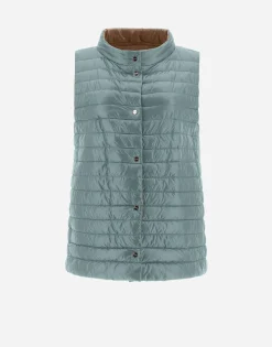 Herno Reversible Two-Tone Waistcoat In Nylon Ultralight