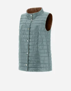 Herno Reversible Two-Tone Waistcoat In Nylon Ultralight
