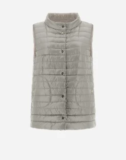 Herno Reversible Two-Tone Waistcoat In Nylon Ultralight