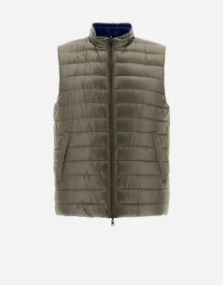 Herno Reversible Two-Tone Waistcoat In Nylon Ultralight