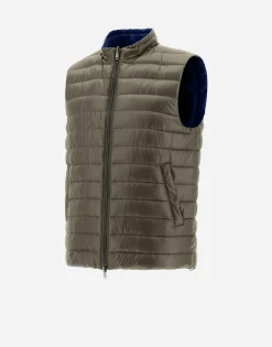 Herno Reversible Two-Tone Waistcoat In Nylon Ultralight