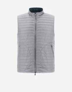 Herno Reversible Two-Tone Waistcoat In Nylon Ultralight