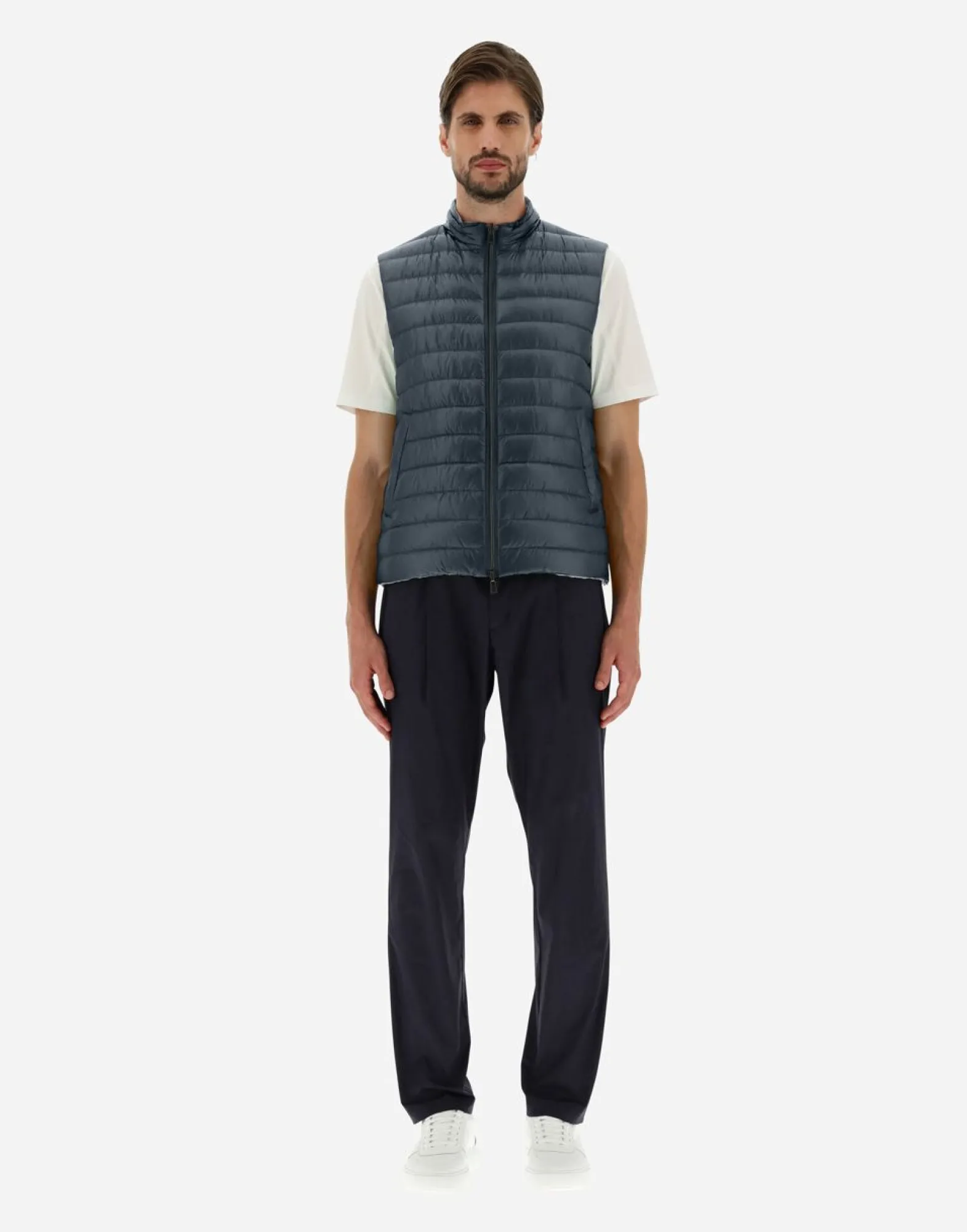 Herno Reversible Two-Tone Waistcoat In Nylon Ultralight