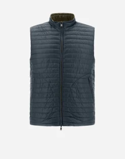 Herno Reversible Two-Tone Waistcoat In Nylon Ultralight