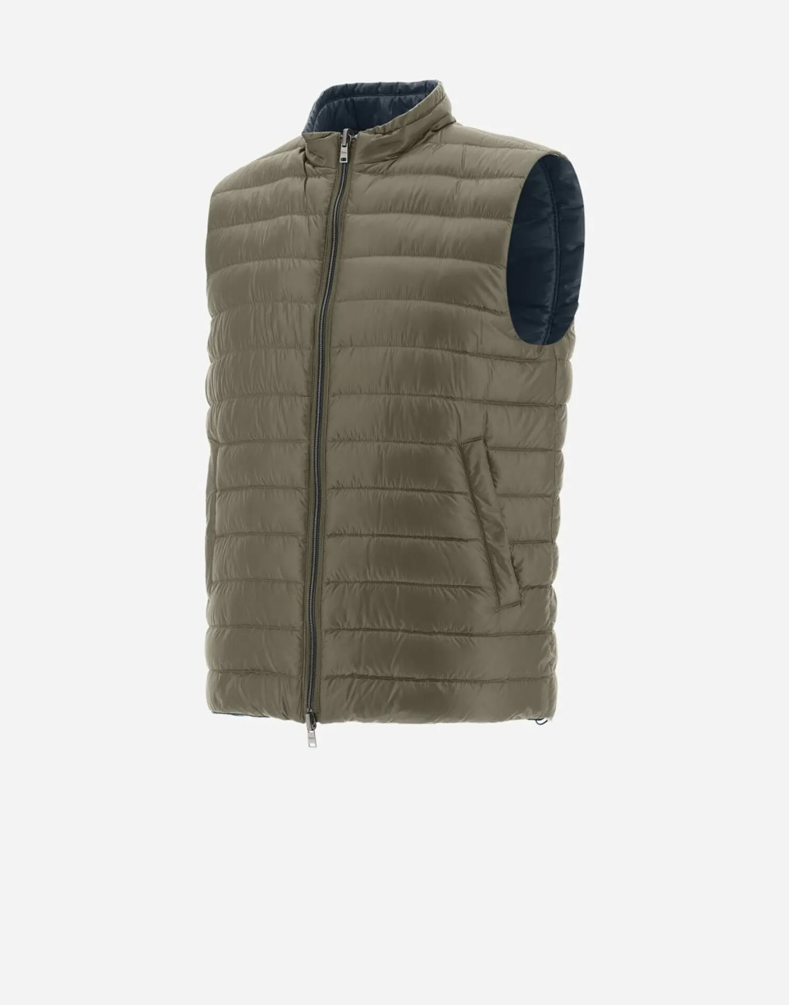 Herno Reversible Two-Tone Waistcoat In Nylon Ultralight