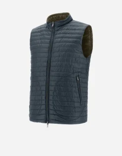 Herno Reversible Two-Tone Waistcoat In Nylon Ultralight
