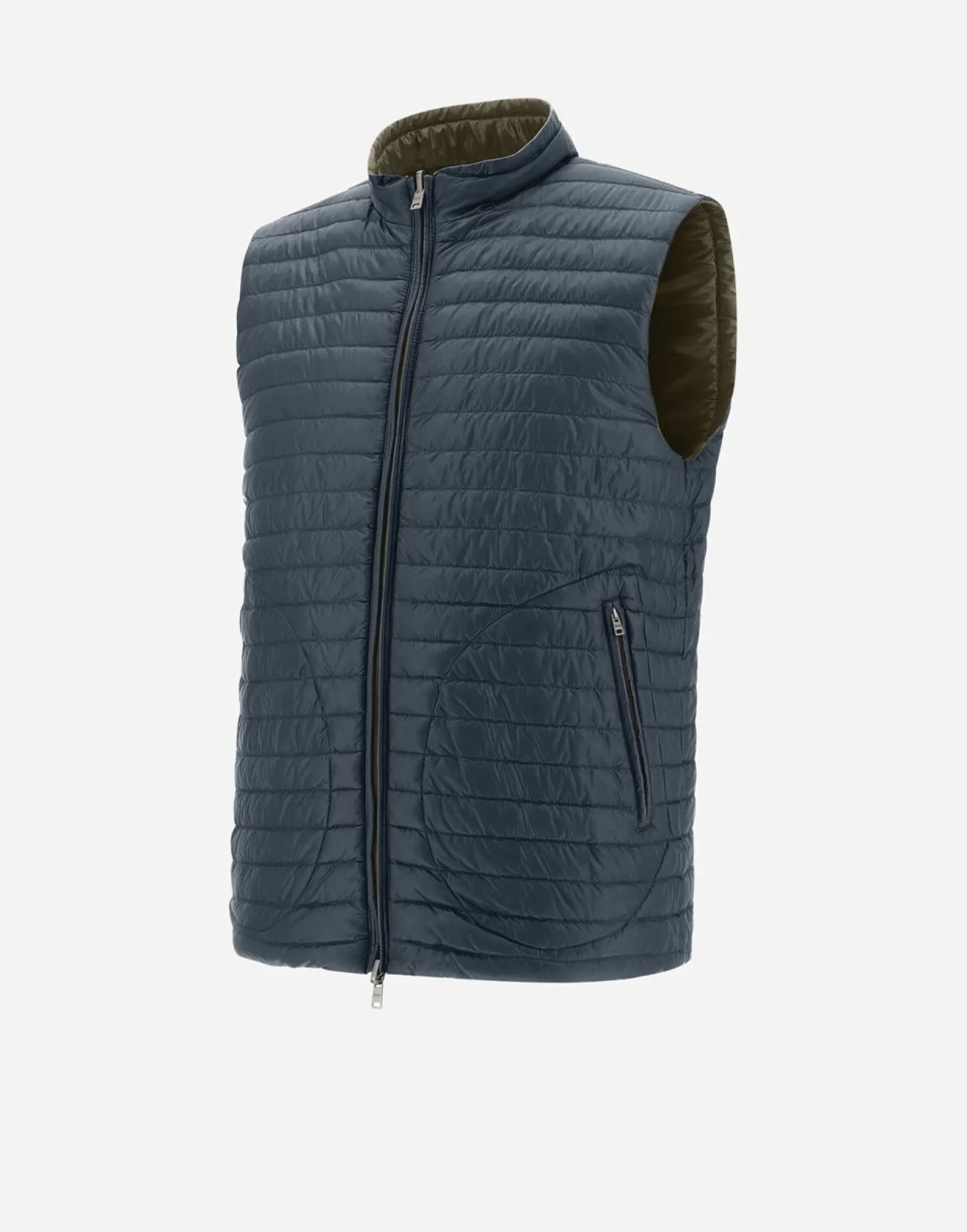 Herno Reversible Two-Tone Waistcoat In Nylon Ultralight