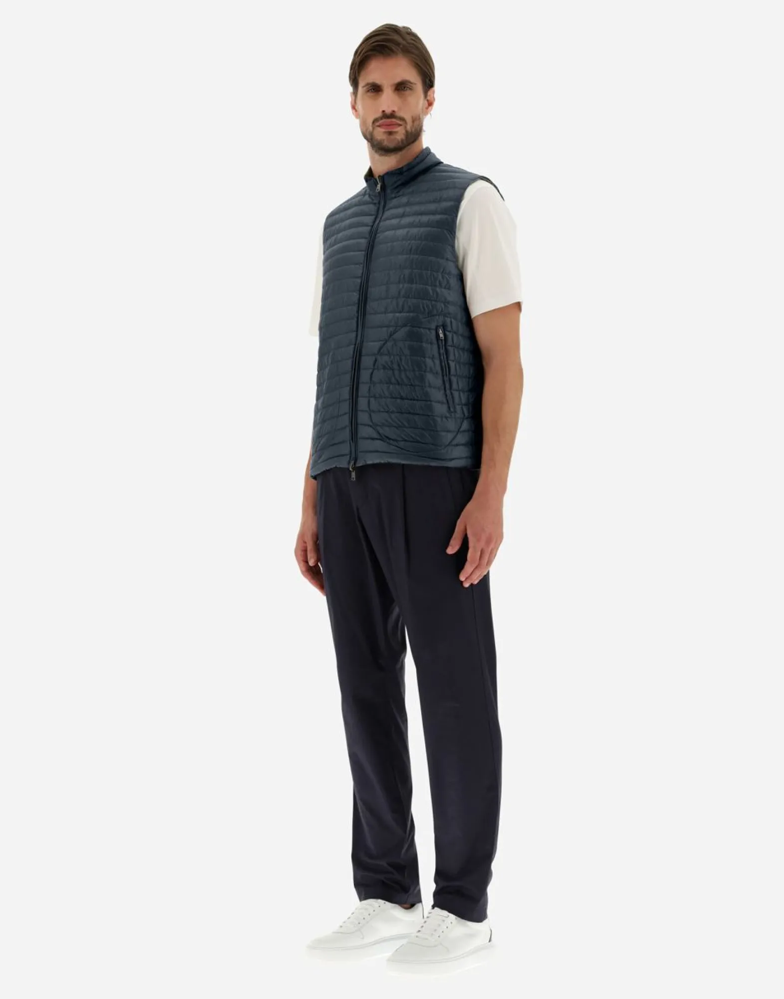 Herno Reversible Two-Tone Waistcoat In Nylon Ultralight