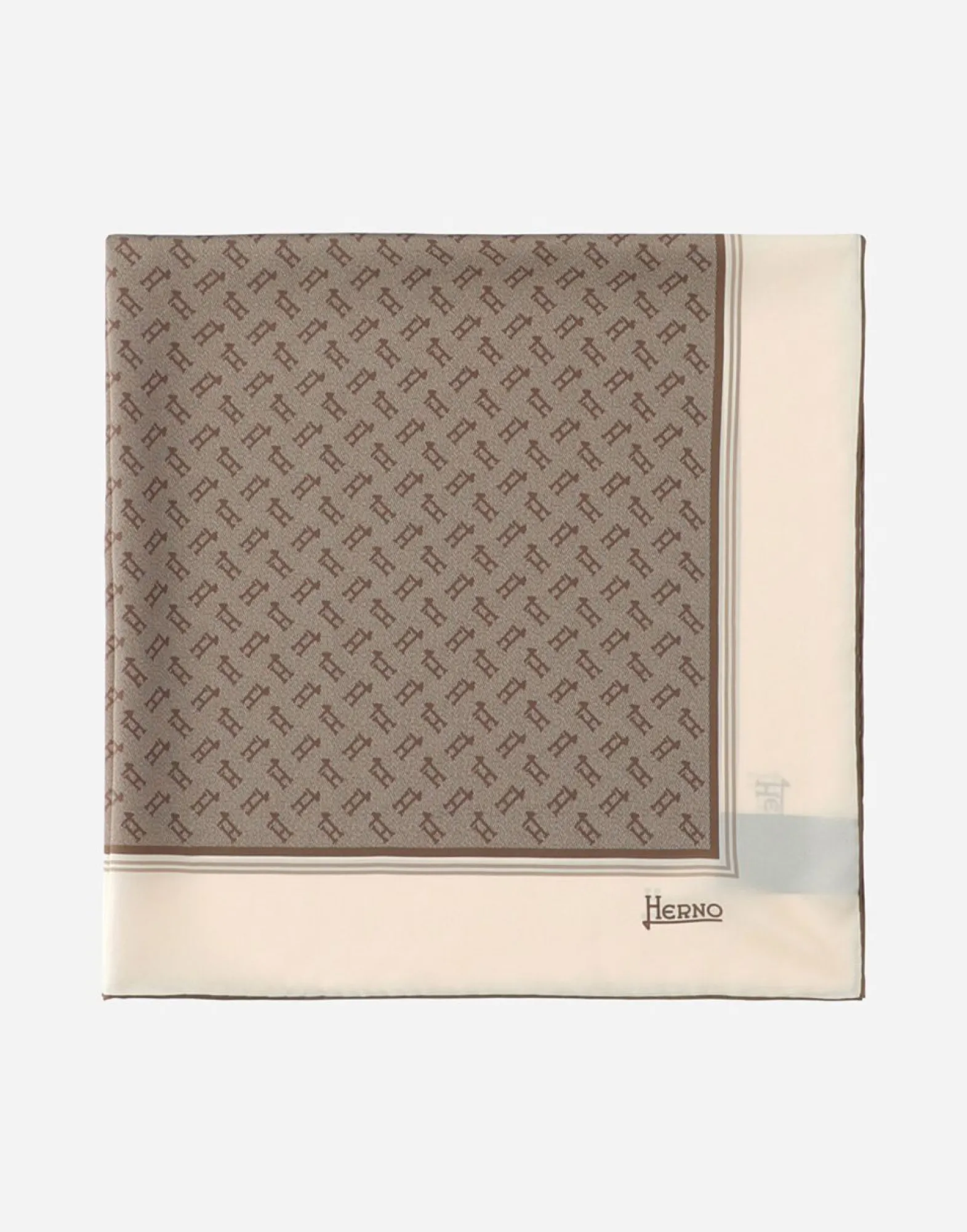 Herno Silk Monogram Foulard 90X90Cm