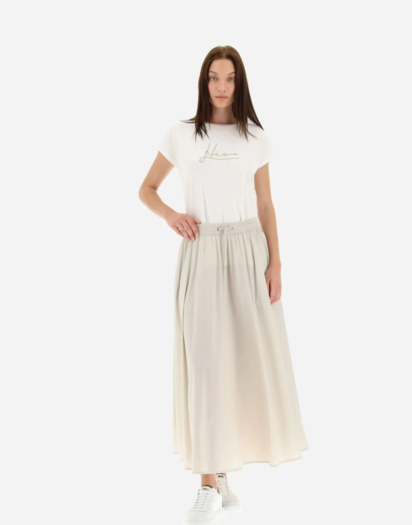 Herno Skirt In Light Nylon Stretch