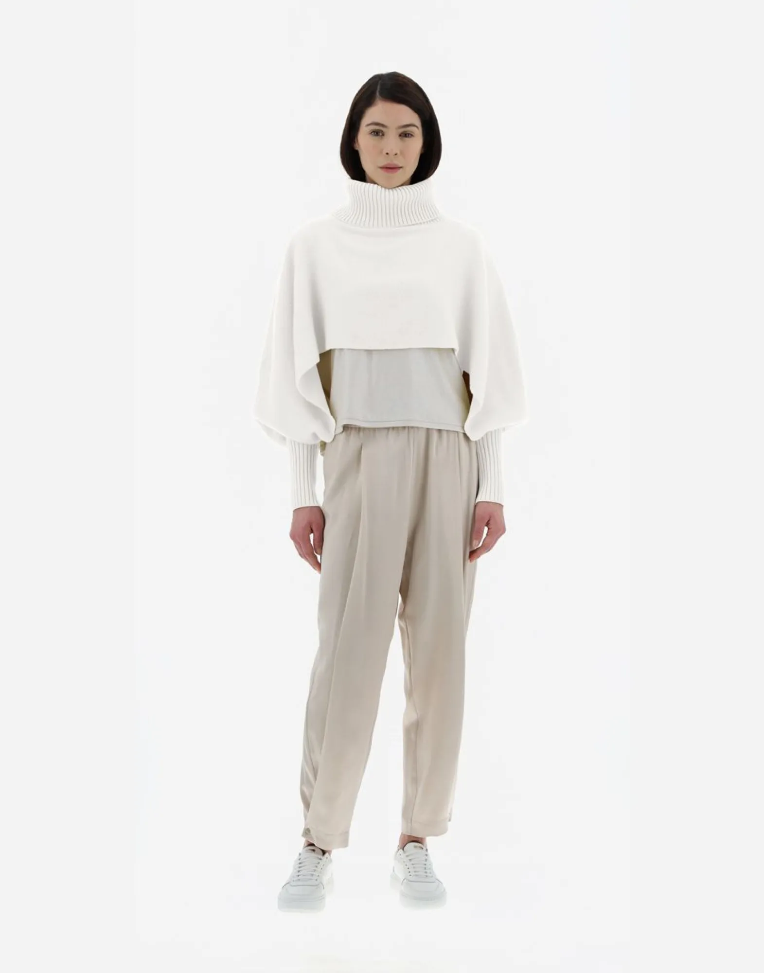 Herno Soft Poncho Resort Cropped