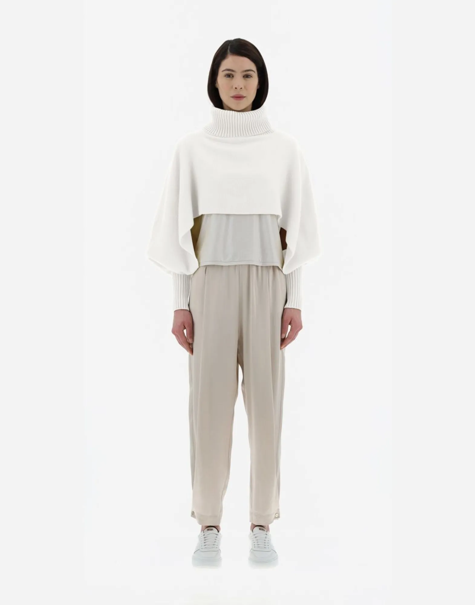 Herno Soft Poncho Resort Cropped