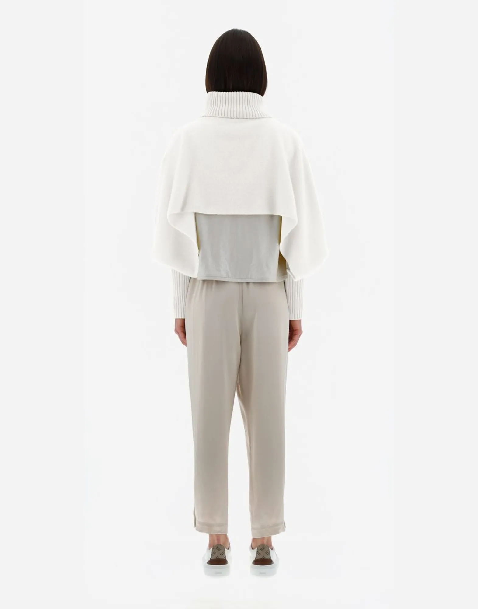 Herno Soft Poncho Resort Cropped