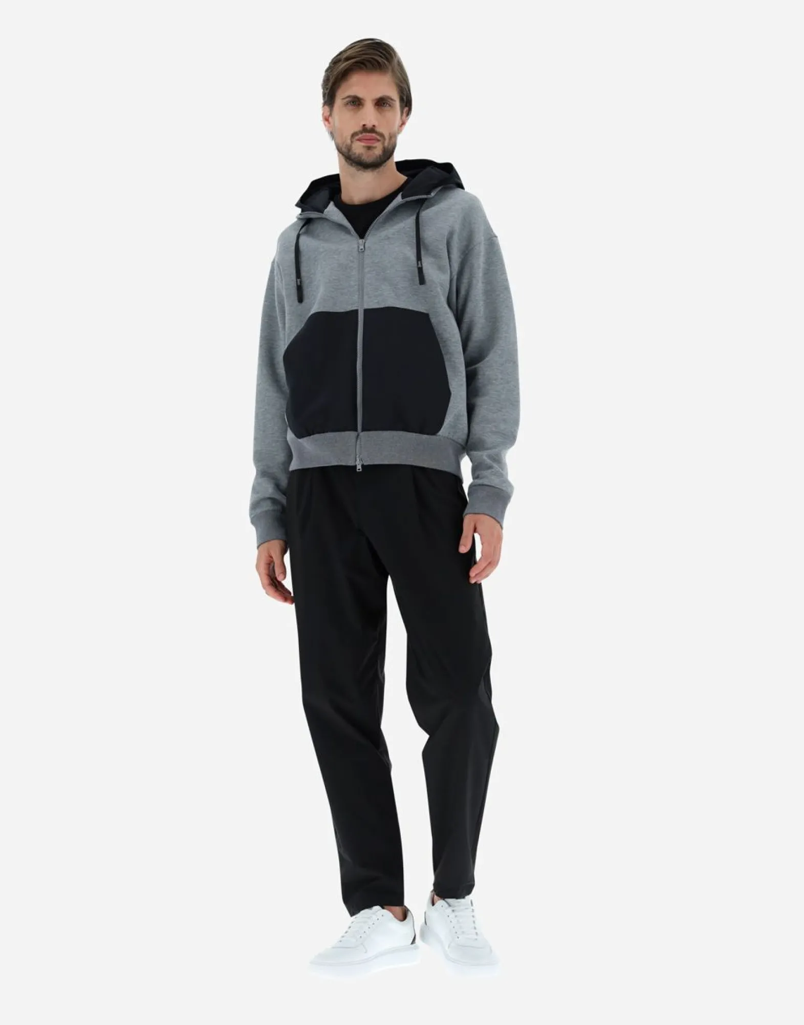 Herno Sweatshirt In Soft Scuba & Plaster