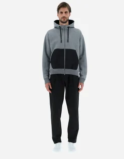 Herno Sweatshirt In Soft Scuba & Plaster