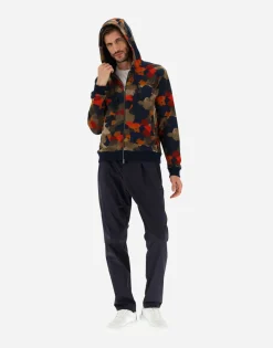 Herno Sweatshirt In Spring Camo Sweater