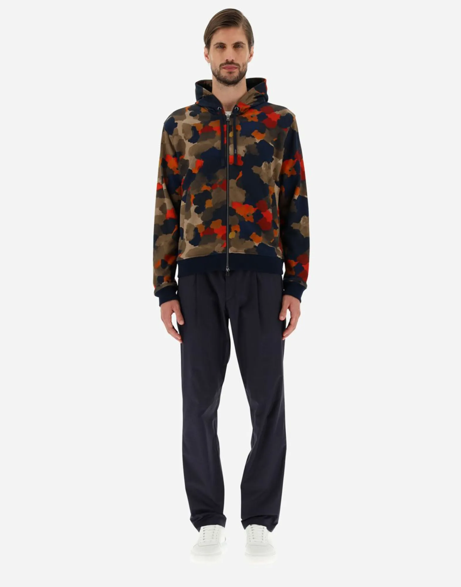 Herno Sweatshirt In Spring Camo Sweater
