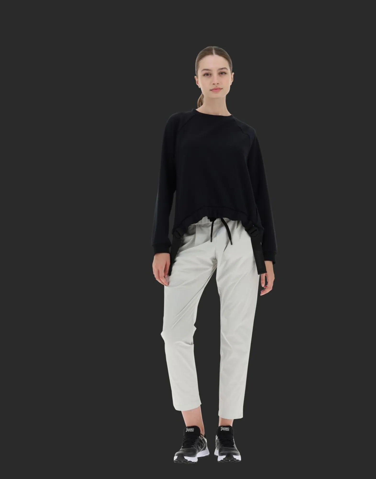 Herno Sweatshirt In Techno Light Scuba