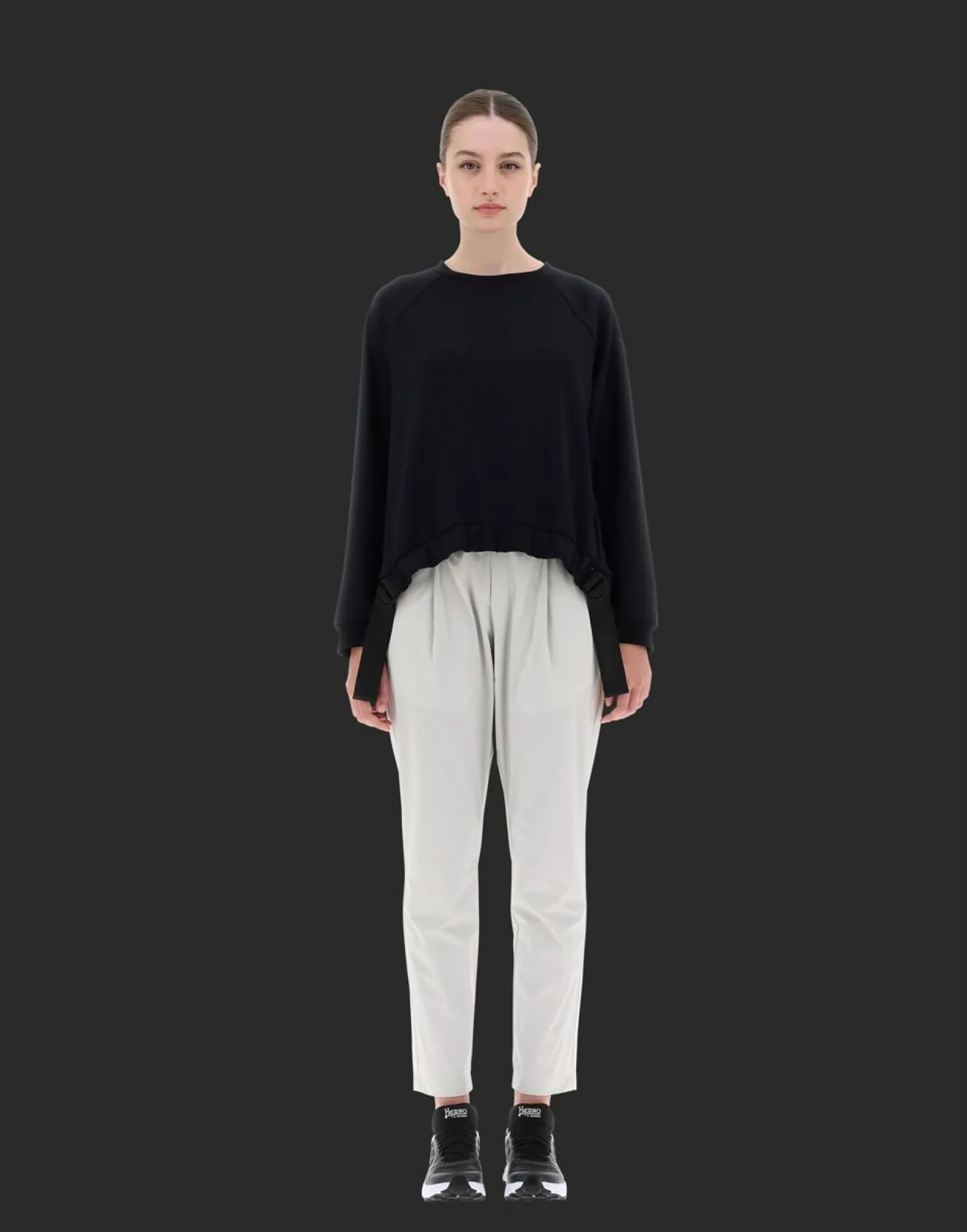 Herno Sweatshirt In Techno Light Scuba