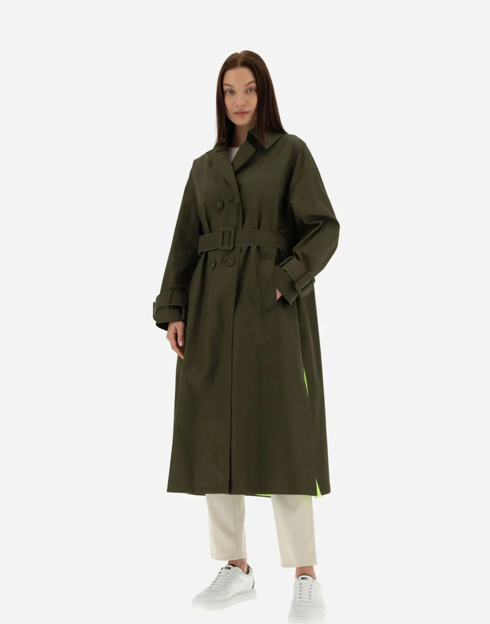 Herno Trench Coat In Delon & Plaster