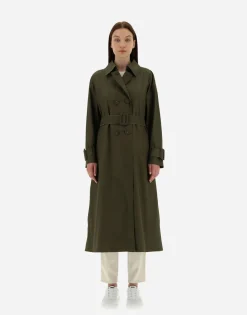 Herno Trench Coat In Delon & Plaster