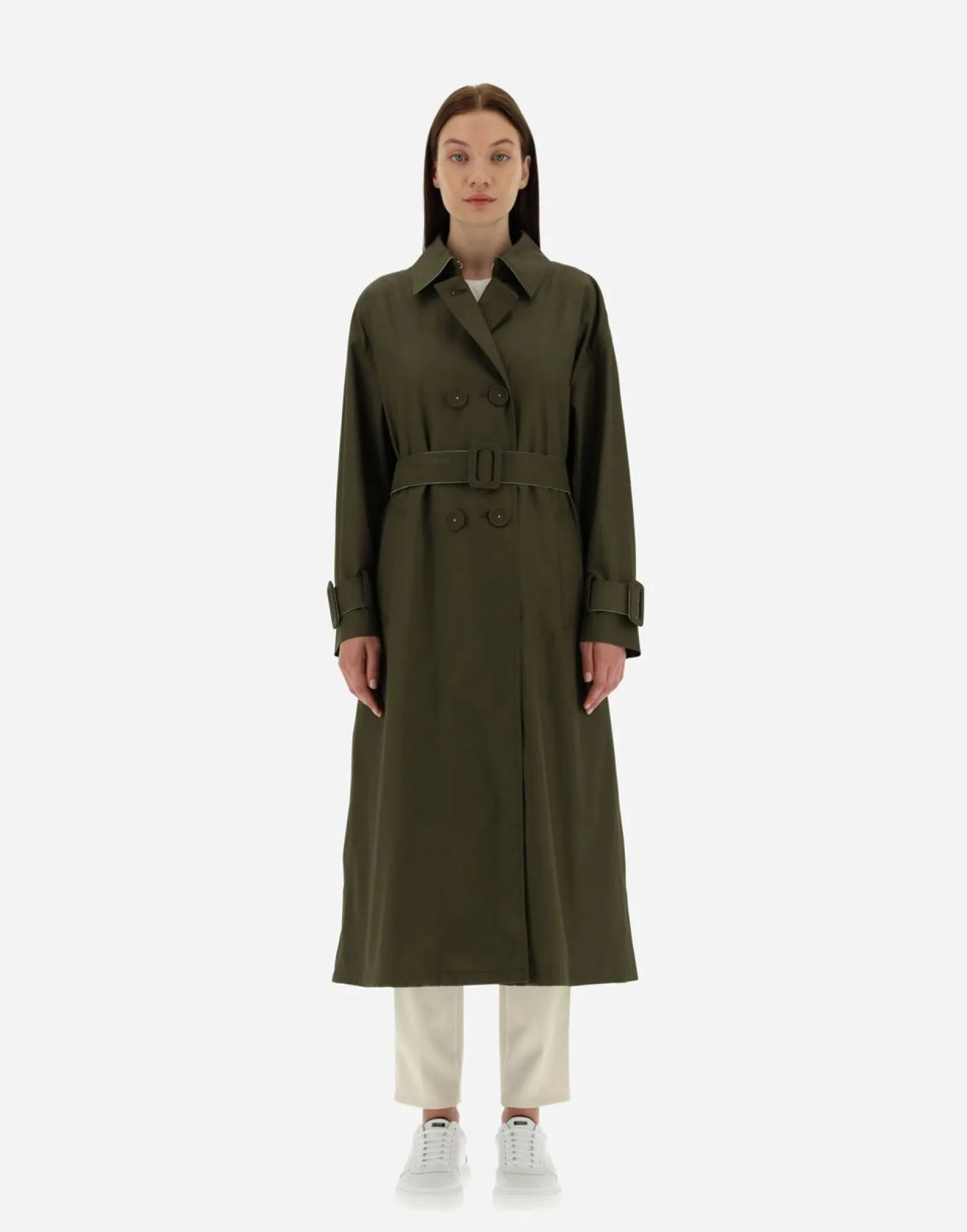 Herno Trench Coat In Delon & Plaster