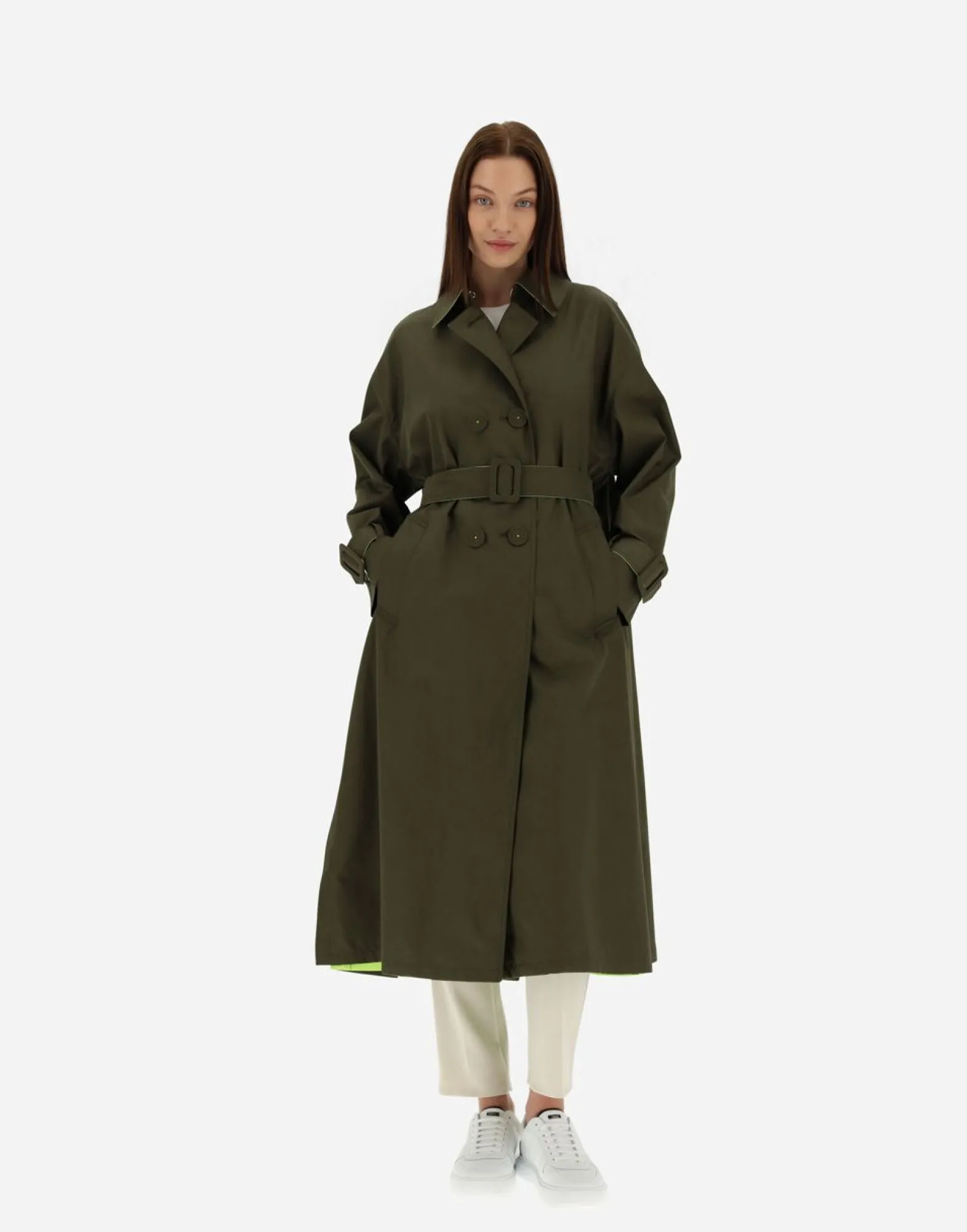 Herno Trench Coat In Delon & Plaster