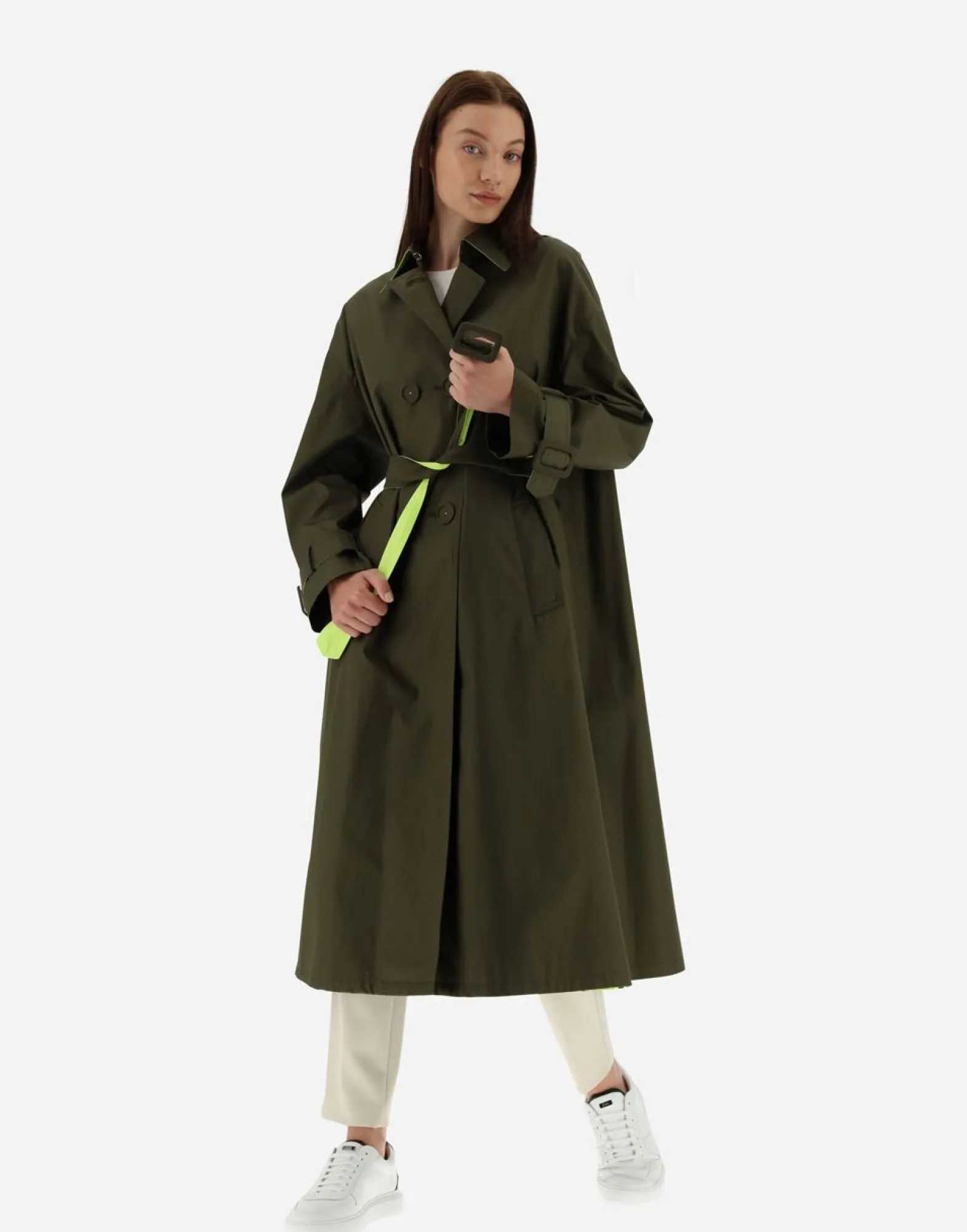 Herno Trench Coat In Delon & Plaster