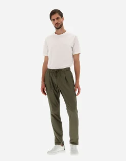 Herno Trousers In Light Cotton Stretch